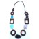 Ketting Tropica with Magenta Stones